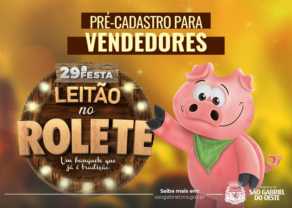 Comerciantes: pré-cadastro aberto para a Festa do Leitão no Rolete 2025