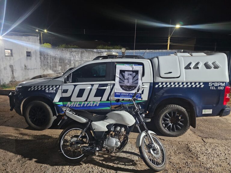 Polícia Militar apreende moto irregular durante rondas em Rio Verde