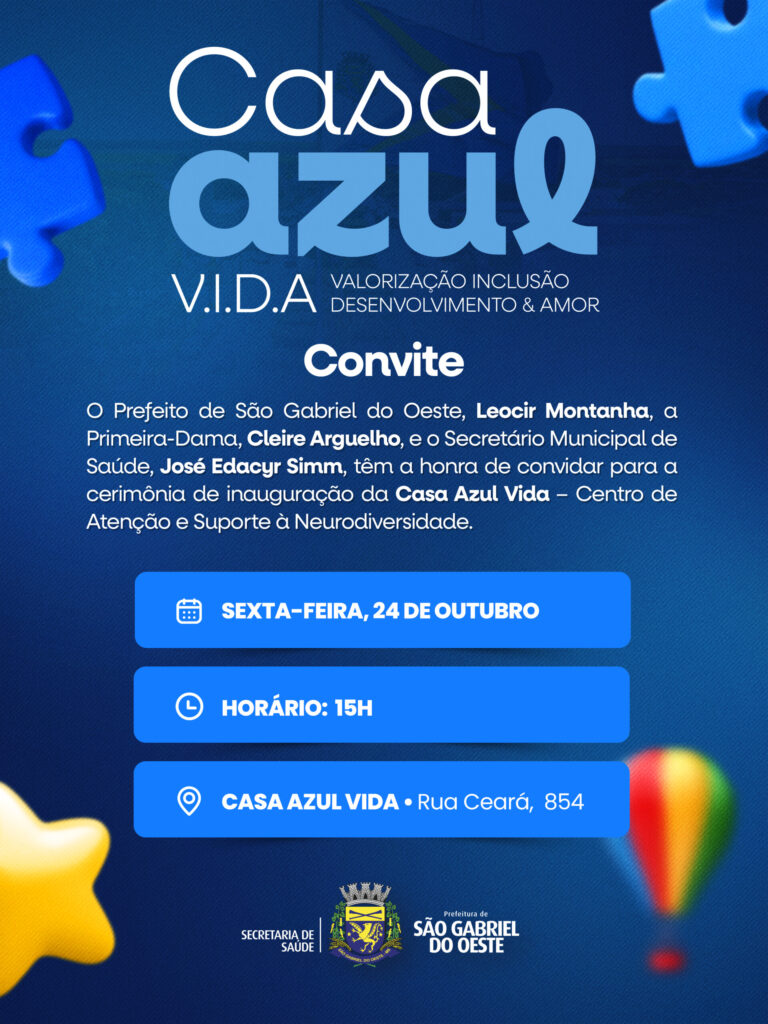 São Gabriel do Oeste se prepara para inaugurar a Casa Azul V.I.D.A – um novo espaço de inclusão e acolhimento