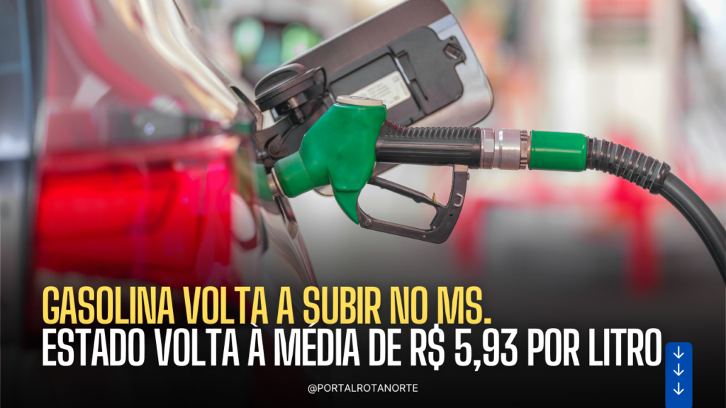 Gasolina volta a subir no MS. Estado volta à média de R$ 5,93 por litro