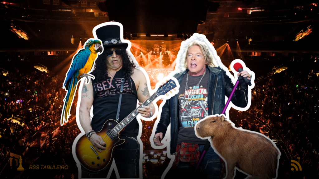 Capivaras e rock: Guns N’ Roses confirma show e agita a internet em MS