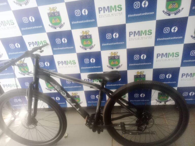 Polícia Militar prende mulher por furto de bicicleta em Coxim
