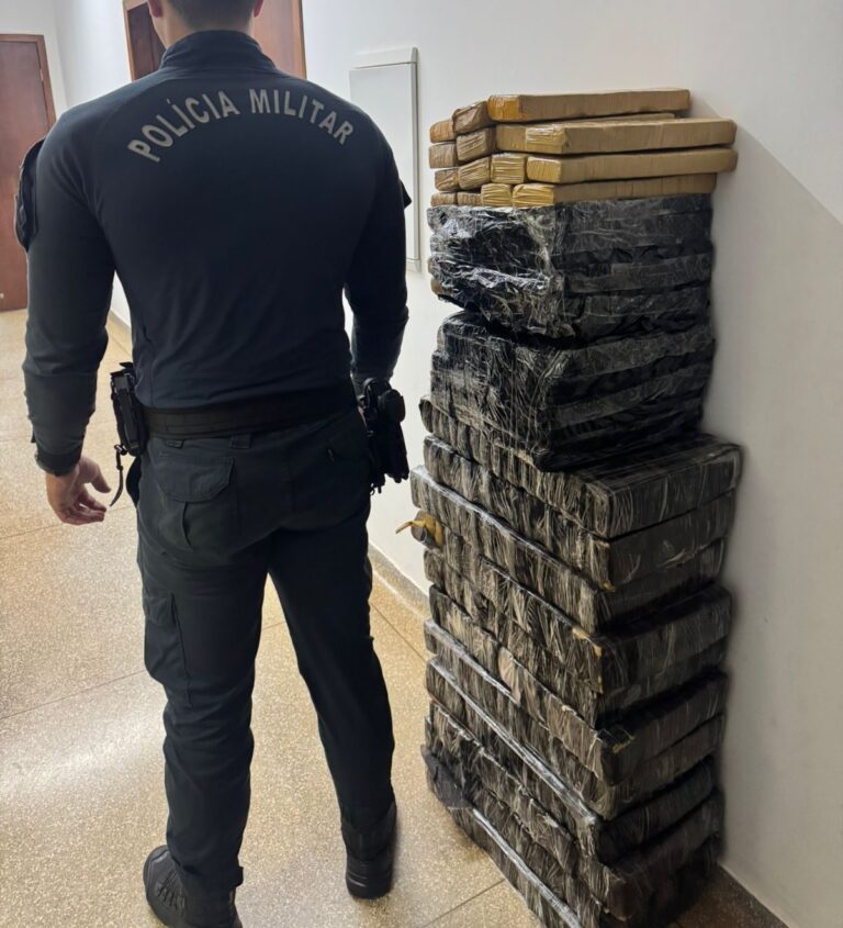 Polícia Militar em Brasilândia realiza apreensão de 216 quilos de maconha e a prisão de autores de tráfico