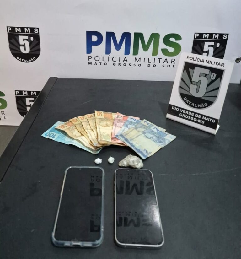 Polícia Militar prende dupla por tráfico de drogas em Rio Verde de MT
