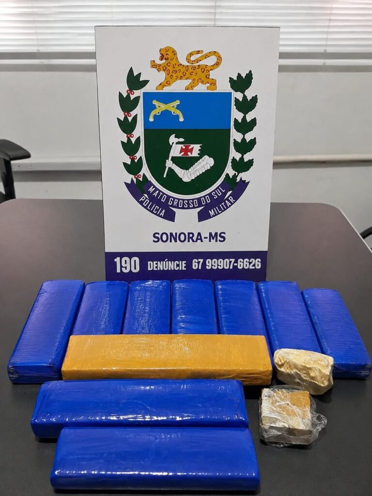Polícia Militar e PRF em fiscalização e apreende mais de 10 quilos de drogas em Sonora