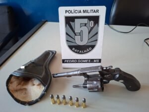 Polícia Militar prende homem com revólver e seis munições em Pedro Gomes