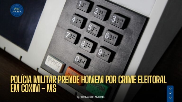 Polícia Militar prende homem por crime eleitoral em Coxim